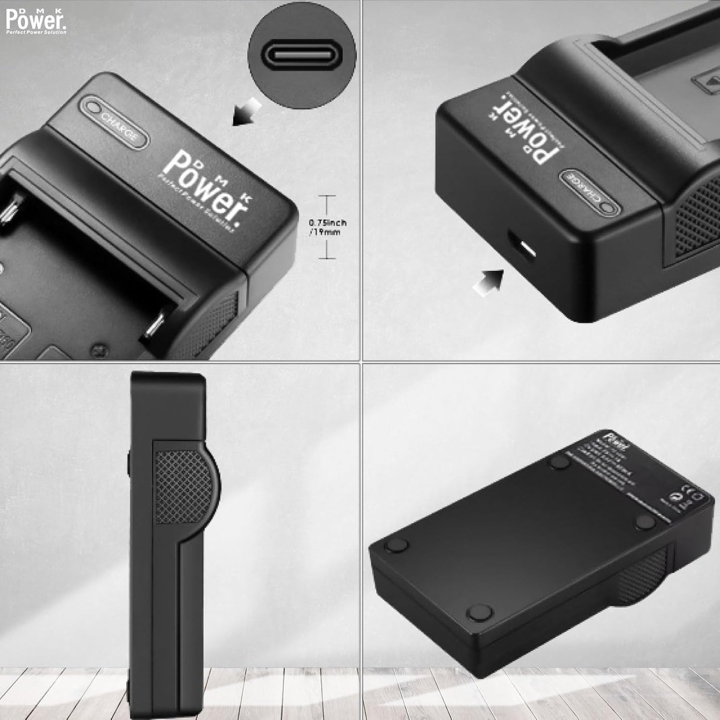 DMK Power NB-13L USB Battery Charger Compatible for Canon G7 X III/G7 X II