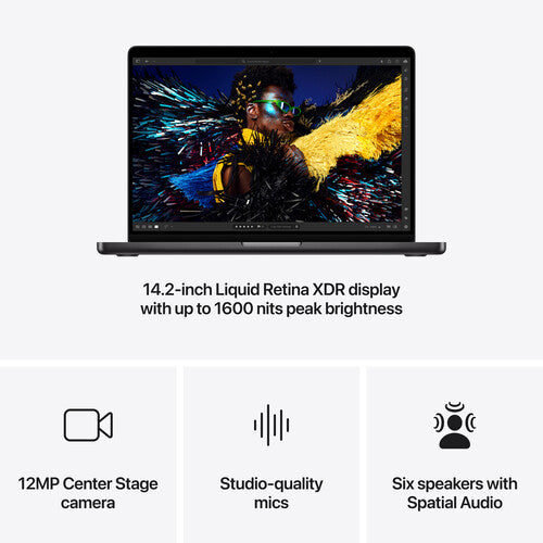 Apple Macbook Pro M4 Pro Chip (2024) 14-inch, 12-Core CPU 16-Core GPU, 24GB RAM 512GB SSD, English