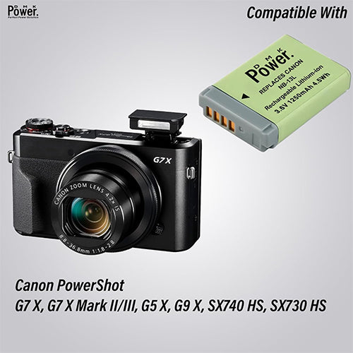 DMK Power NB-13L Battery Compatible for Canon G7 X III/G7 X II