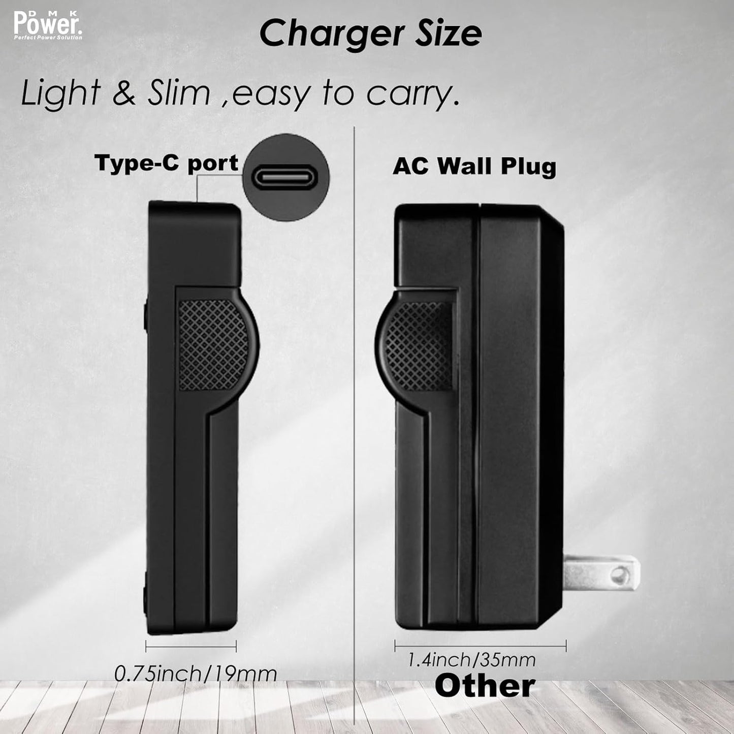 DMK Power NB-13L USB Battery Charger Compatible for Canon G7 X III/G7 X II