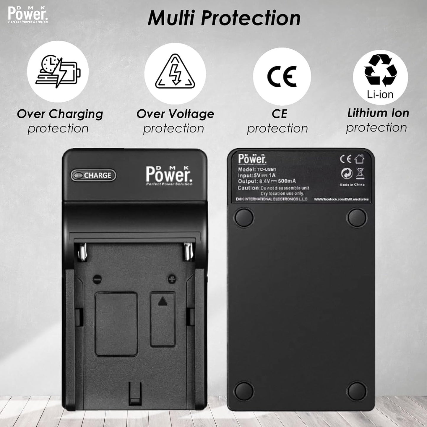 DMK Power NB-13L USB Battery Charger Compatible for Canon G7 X III/G7 X II