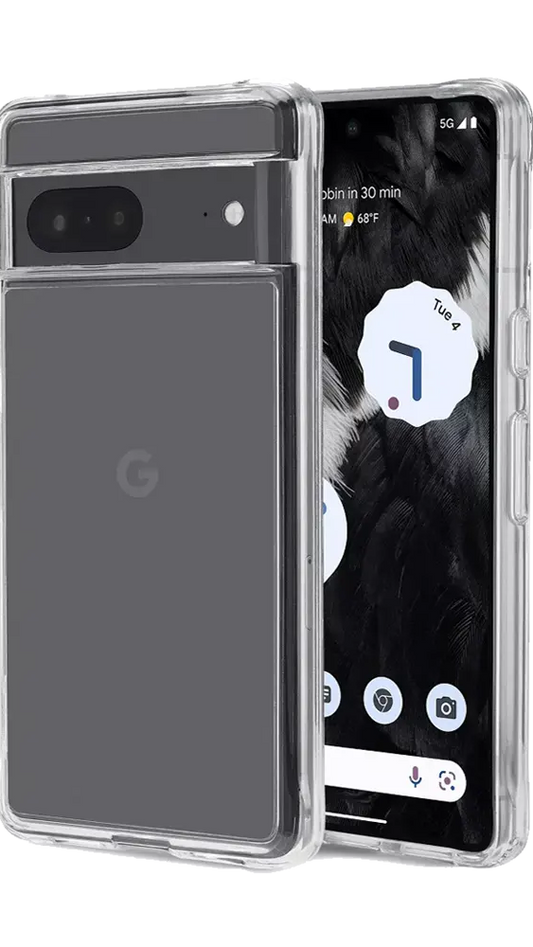 Clear Case for Google Pixel 7 Crystal Clear Silicone Cover Bumper Shockproof Protective Cover.