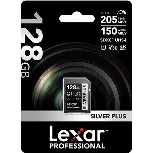 Lexar 128GB Silver Plus Professional SDXC Memory Card