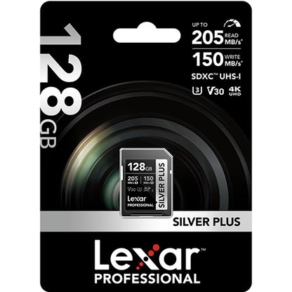 Lexar 128GB Silver Plus Professional SDXC Memory Card
