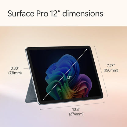 Microsoft Surface Pro 12-inch (2025), Copilot+ PC Snapdragon X Plus, 16GB RAM 256GB SSD, Windows 11 Home - Platinum - PixelMax