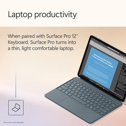 Microsoft Surface Pro 12-inch (2025), Copilot+ PC Snapdragon X Plus, 16GB RAM 512GB SSD, Windows 11 Home - PixelMax