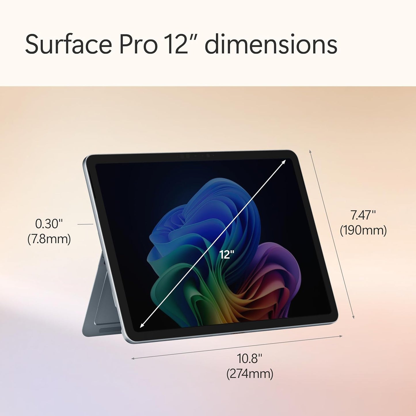 Microsoft Surface Pro 12-inch (2025), Copilot+ PC Snapdragon X Plus, 16GB RAM 512GB SSD, Windows 11 Home - PixelMax
