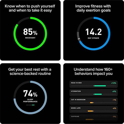 WHOOP MG Life with 12-Month Membership, Health and Fitness Tracker, Onyx - PixelMax