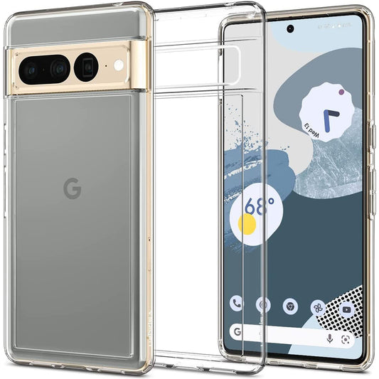 Clear Case for Google 7 Pro Crystal Clear Silicone Cover Bumper Shockproof Protective Cover - PixelMax