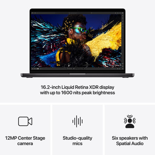 Apple Macbook Pro M4 Max Chip (2024) 16-inch, 16-Core CPU 40-Core GPU, 48GB RAM 1TB SSD, English